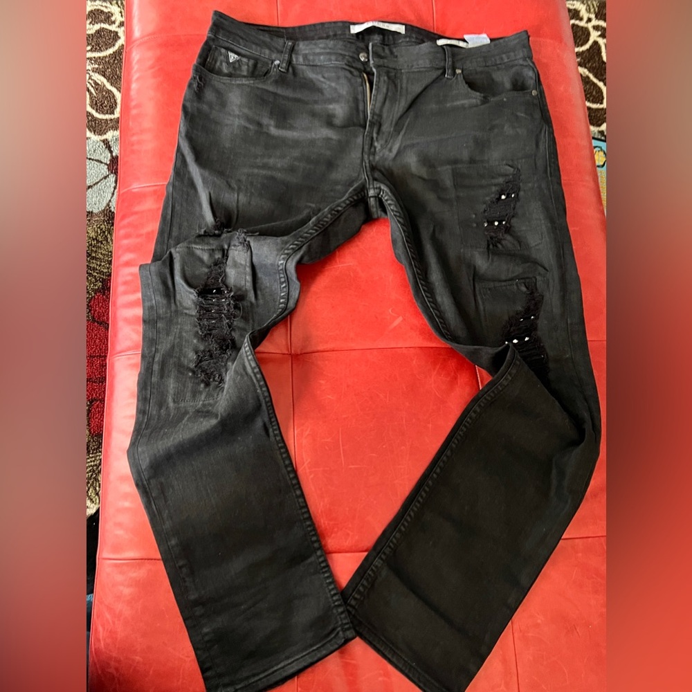 Guess black jeans size 38